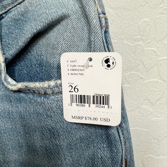 Free People Maggie Mid-Rise Straight-Leg Jeans size 26 - Picture 8 of 8